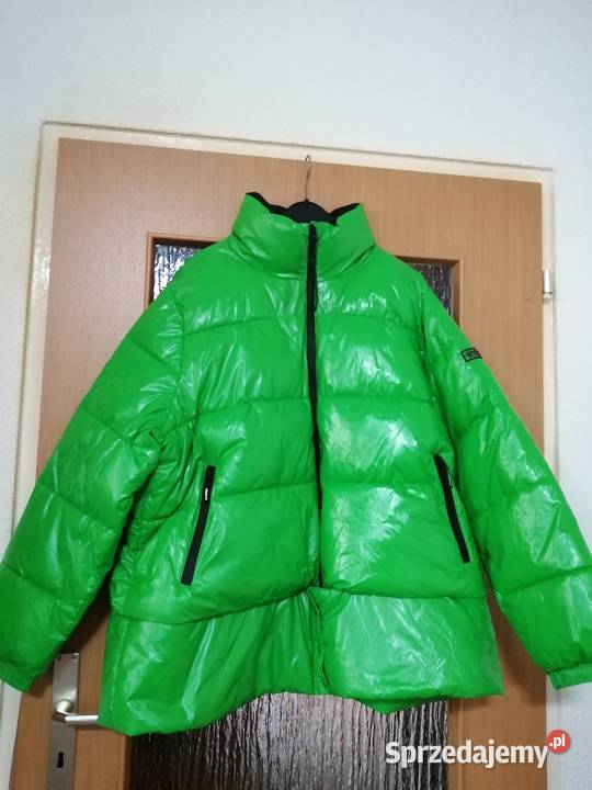 Ulla Popken Hyprar neonowa zielona kurtka zimowa zielony Zgorzelec