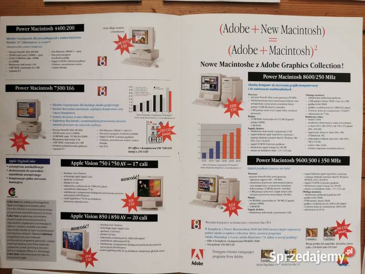 Apple Macintosh płyty cd foldery reklamy Lębork