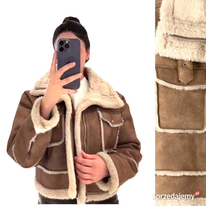 Bershka piękna krótka dwuwarstwowa kurtka biker Warszawa