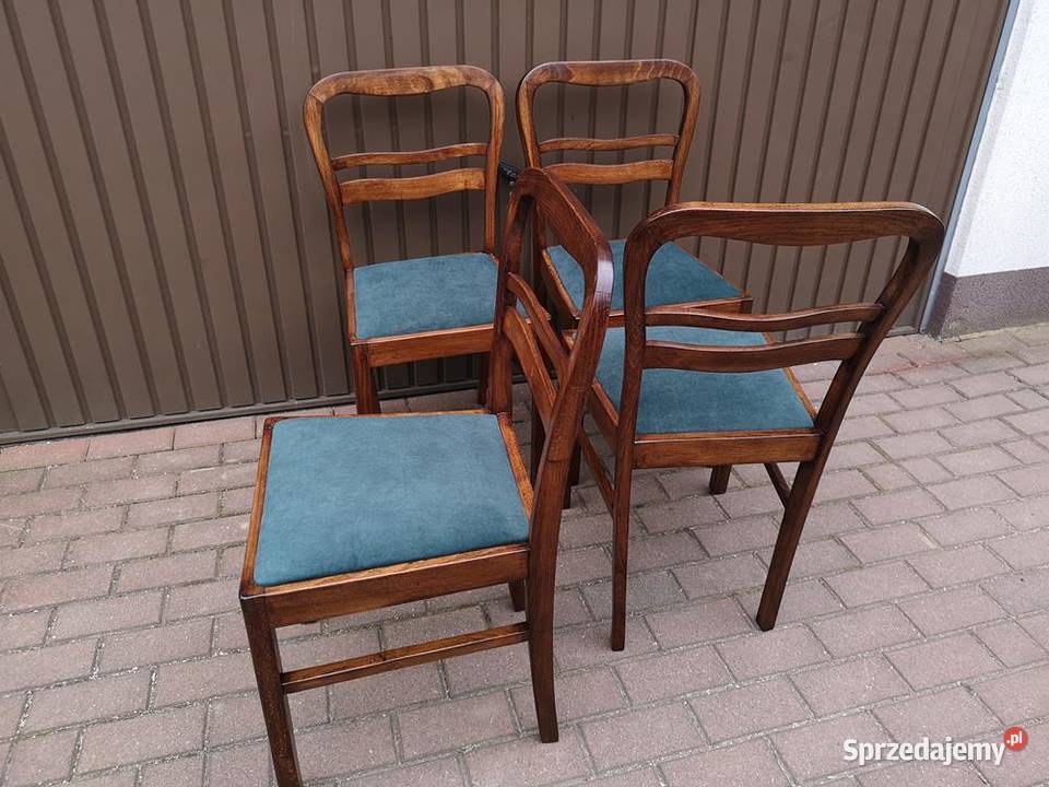 Krzesła ARTDECO Stare Antyk Komplet 4 Sztuki Swarzędz sprzedam
