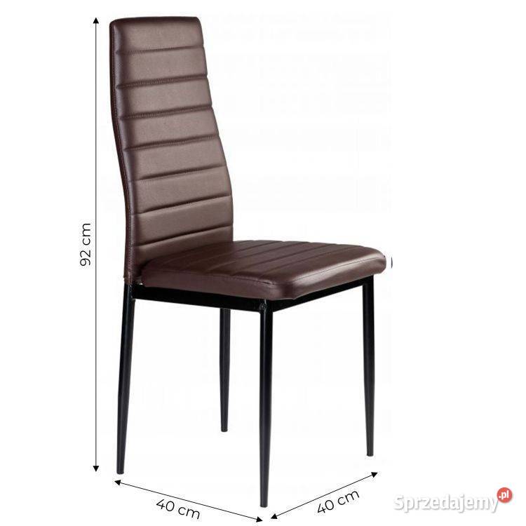 Zestaw 4 krzeseł do salonu jadalni z ekoskóry Bielsk Podlaski