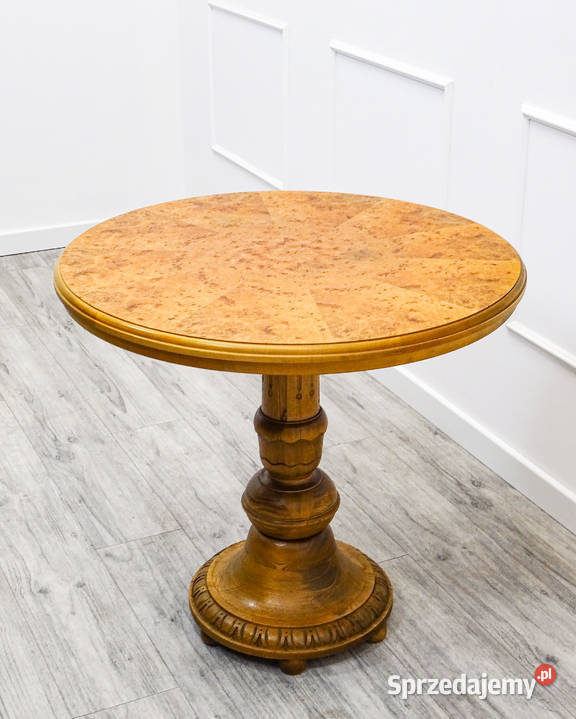 STOLIK KAWOWY pomocnik Stolik okrągły ORZECH 81cm sprzedam