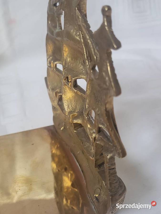 Antyk Podpórki do książek OKRĘT VICTORY mosiądz Łódź