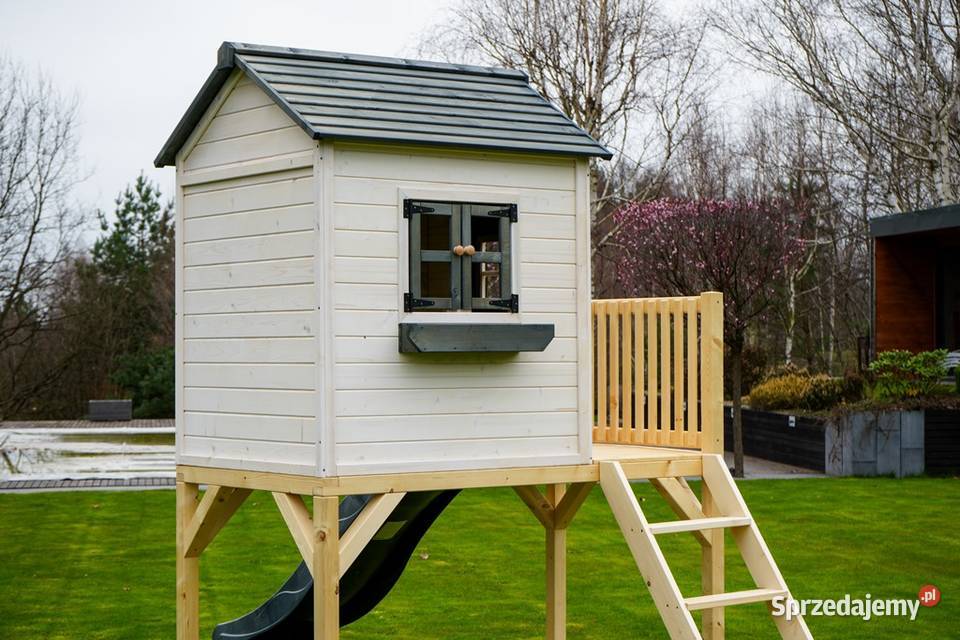 Drewniany domek ogrodowy dzieci z podestem III małopolskie Trzemeśnia sprzedam