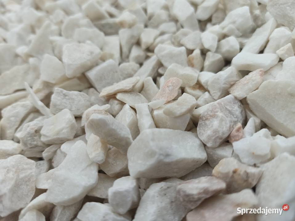 Grys Biała Marianna biały kamień ogrodowy Grys