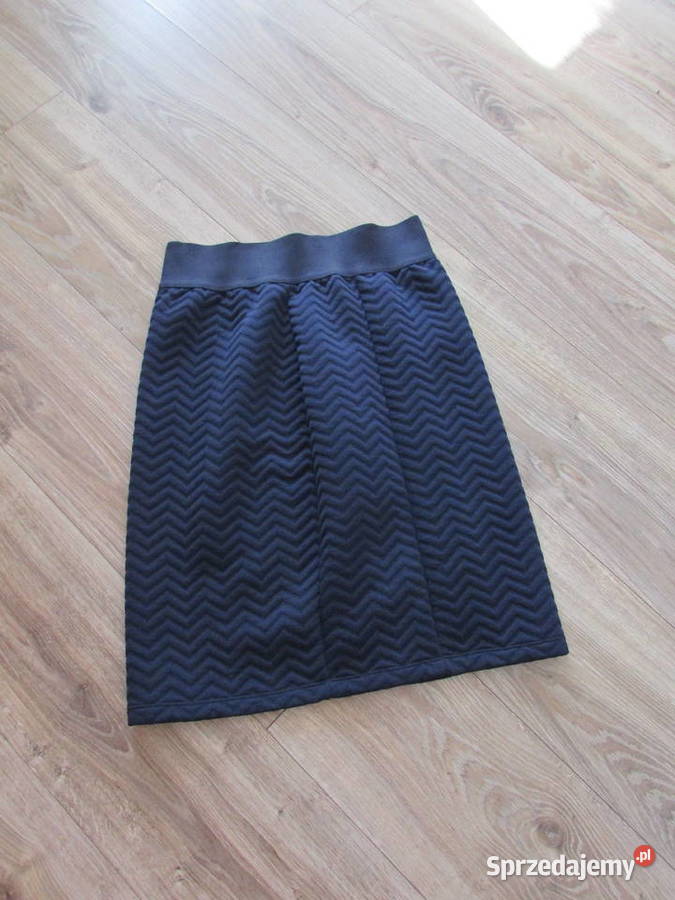 spódnica pikowana prosta 40 L granatowa granat niebieski małopolskie