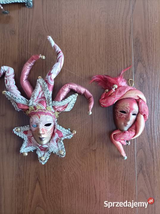 Maski weneckie ozdoby na ścianę wielokolorowy Wyposażenie wnętrz sprzedam