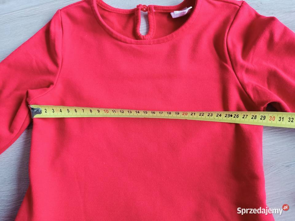 Sukienka dziewczęca czerwona na długi rękaw z dziewczynka Płock