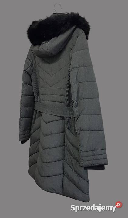 Damska kurtka zimowa ciemno szara z kapturem i Chrzanów
