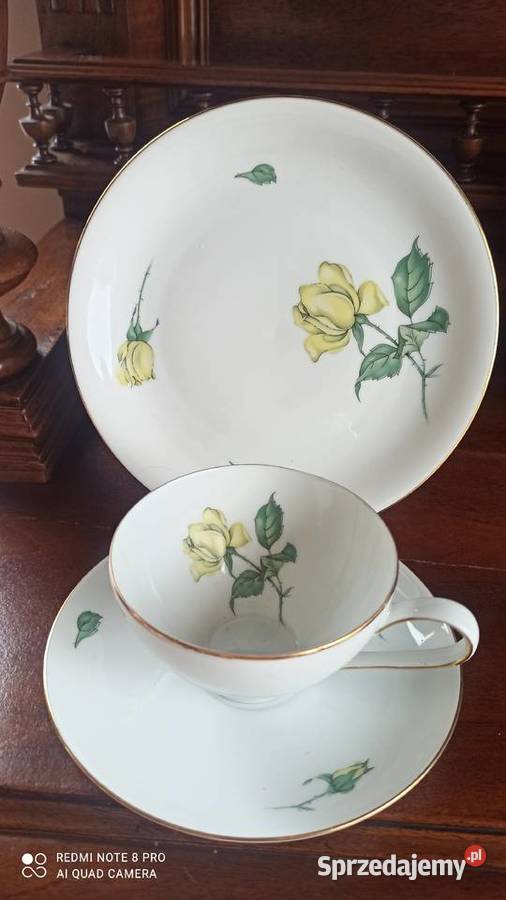 Filiżanka z talerzykiem deserowym Rosenthal Porcelana i szkło Gdańsk