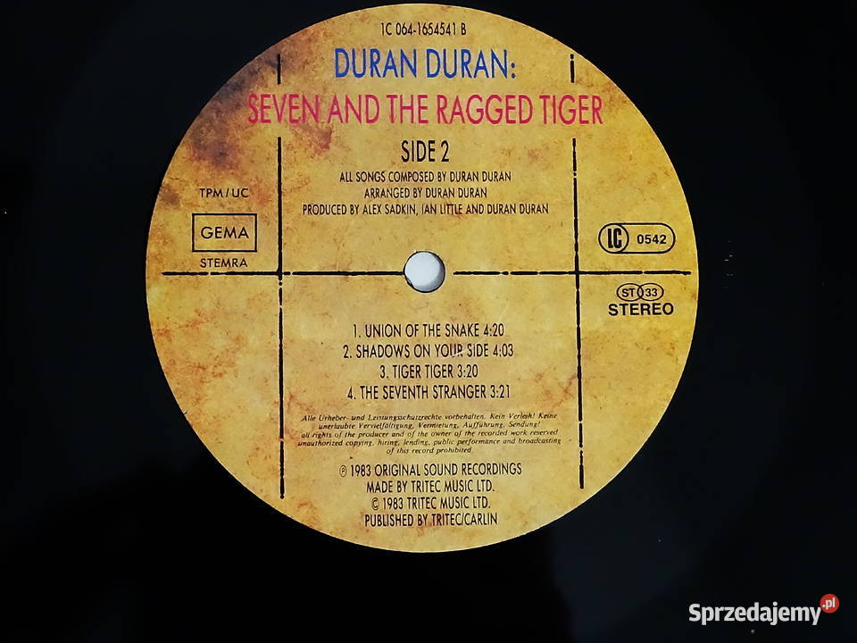 Seven and the Ragged Tiger Duran Duran LP winyl Biłgoraj sprzedam