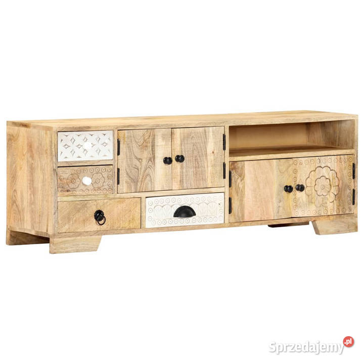 Szafka pod TV 120x30x40 lite drewno mango RTV Warszawa