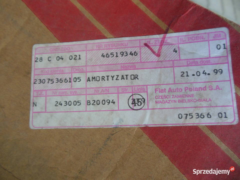 AMORTYZATOR 46519346 46463077 46536865 PALIO osobowe Kozy