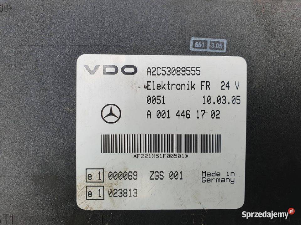 MODUŁ MERCEDES ATEGO 1218 A0014461702 VDO Lipno