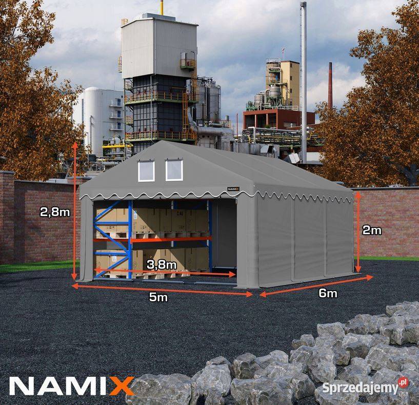 Namiot ROYAL 5x6 magazynowy wiata garaż Jabłonna sprzedam