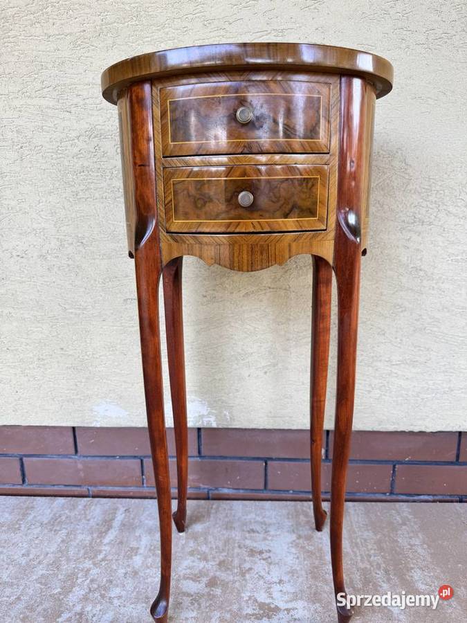 Stolik Ludwik barokowy stylowy z szufladami Sulbiny