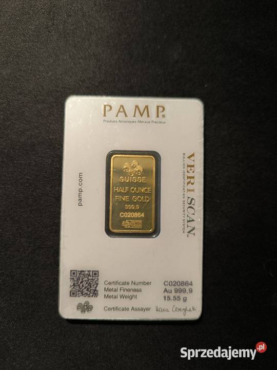 Sztabka Złota 155g PAMP Suisse Fortuna Antyki, Sztuka, Kolekcje dolnośląskie Oława