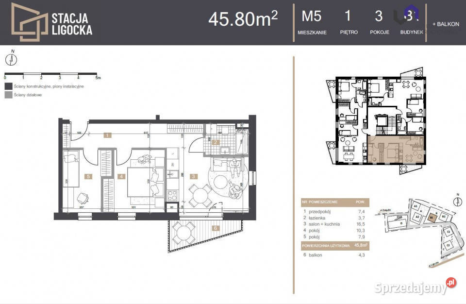 Mieszkanie 458m2 3pokojowe Katowice