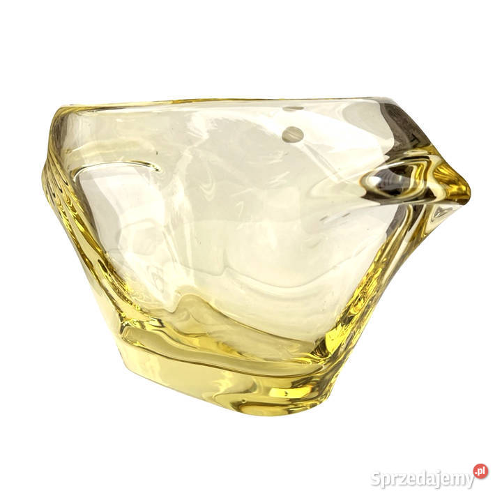 Szklany wazon proj M Klingera elezn Brod Sklo