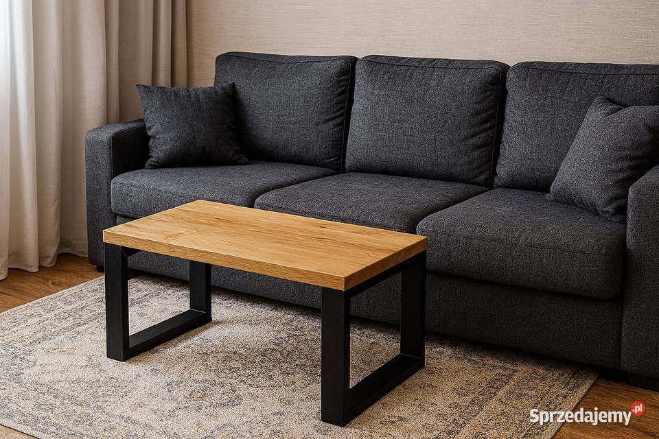 Stolik Kawowy Dębowy LOFT Ława 100 Lite Drewno Warszawa