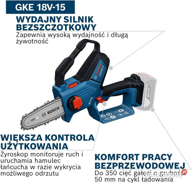 Piła pilarka łańcuchowa akumulatorowa 18V Bosch podkarpackie sprzedam