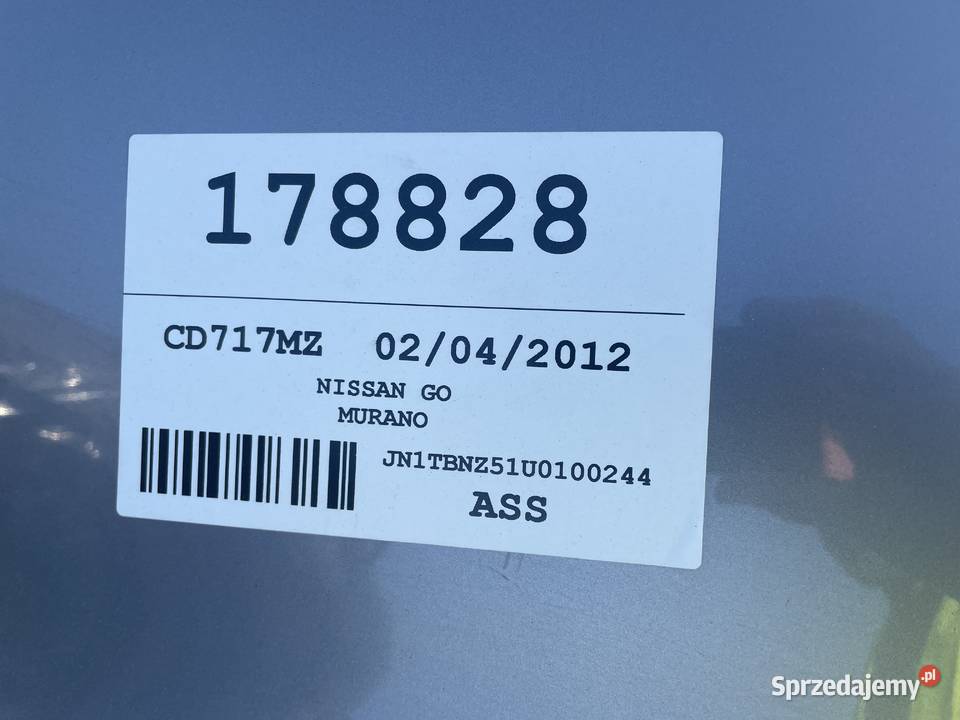 Nissan Murano 25D delikatnie uszk jeździ kujawsko-pomorskie