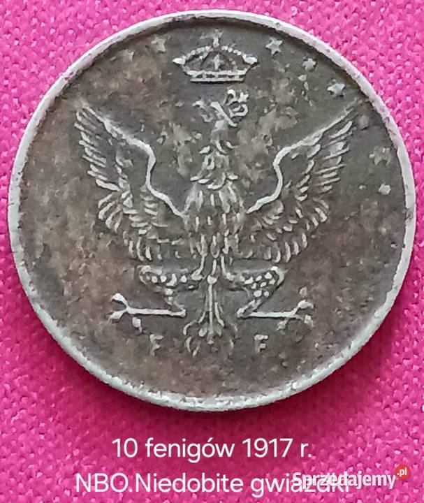 10 Fenigów Królestwo Polskie 1917 r NBOnapis wielkopolskie