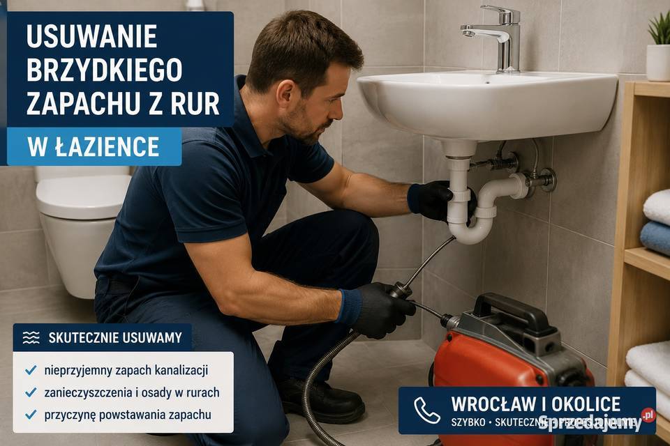 Usuwanie brzydkiego zapachu z odpływu Wrocław Złota rączka dolnośląskie