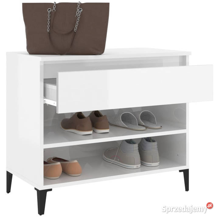 Szafka na buty wysoki połysk biała 70x36x60 Warszawa