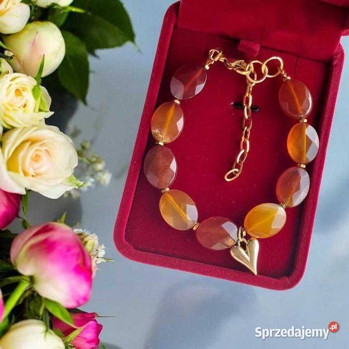 Bransoletka z kamienia naturalnego karneol