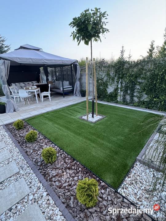 Trawa ogród piękny trawnik sztuczna trawa Wrocław