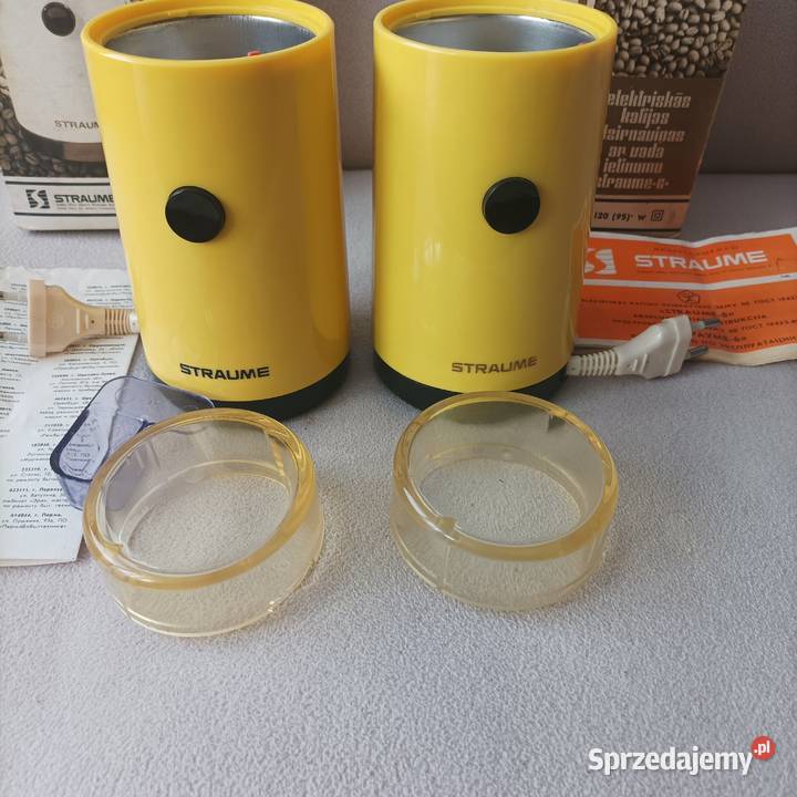 Udarowe młynki do kawy Straume z czasów PRL AGD drobne