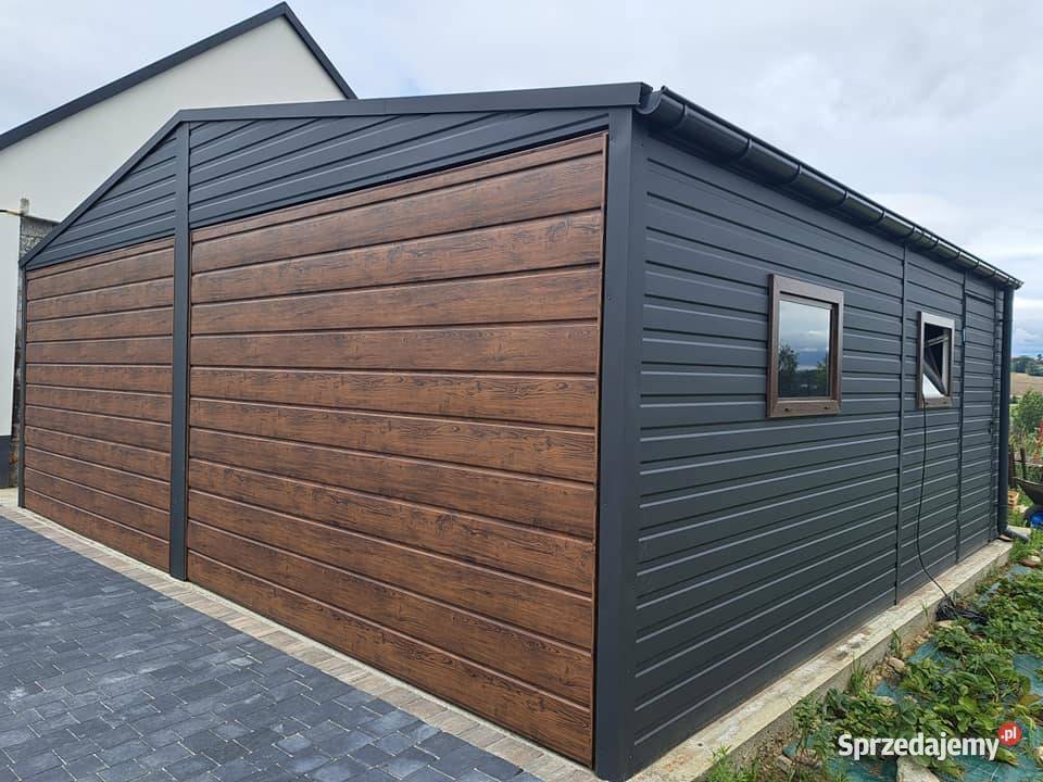 Garażgaraże blaszane 6x56x6 struktura drewna Włocławek