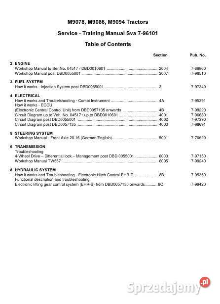 Steyr M9078 M9086 M9094 instrucja naprawy Kielce