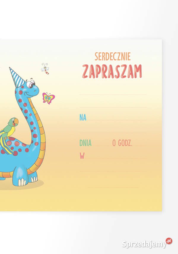 dinozaury zaproszenia dzieci ogólne zaproszenia Gdańsk