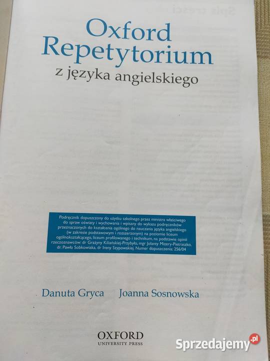 Oxford Repetytorium z jangielskiego Rok wydania 2004 Siedlce