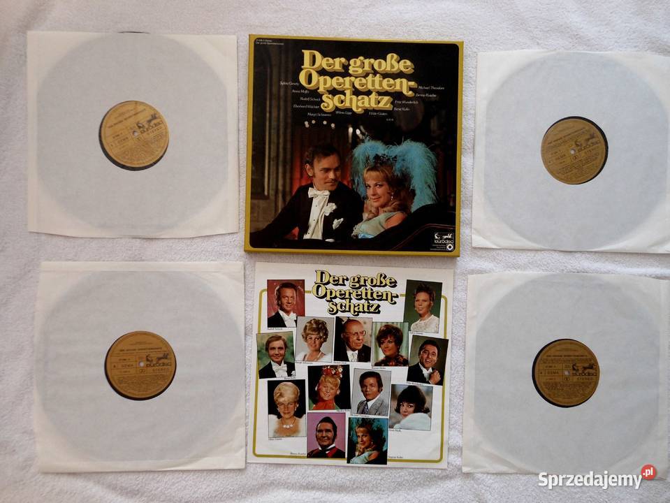 Operetki na czterech winylach sprzedam
