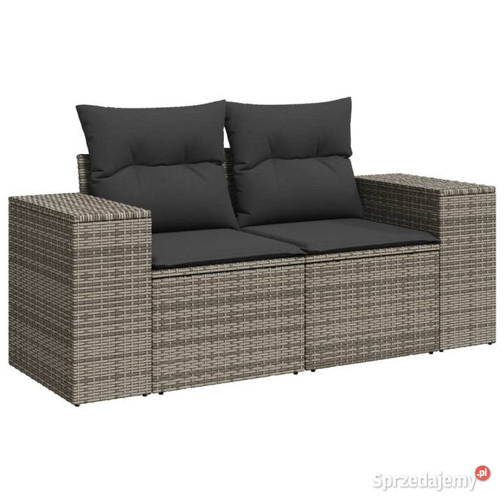 3częściowa sofa do ogrodu z poduszkami szara Meble ogrodowe Warszawa