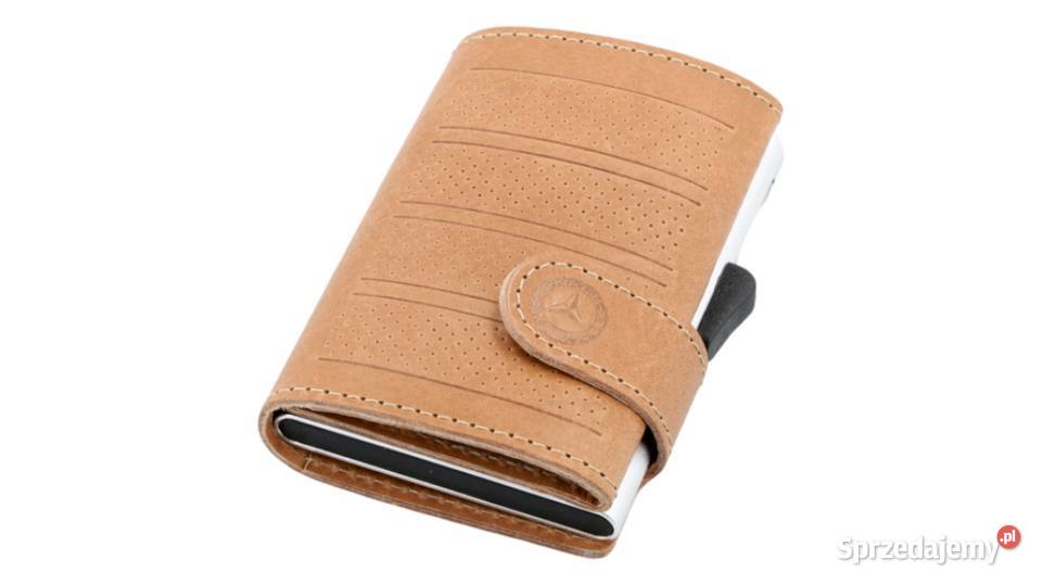 MERCEDES Mini portfel skórzany kolor koniak brąz Ruda Śląska