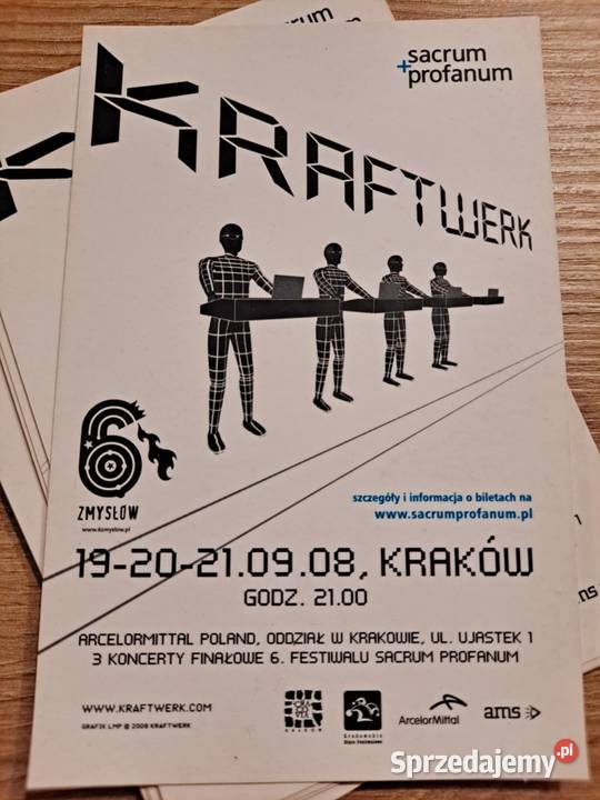 KRAFTWERK 2008 Sacrum Profanum Kraków reklamy sprzedam