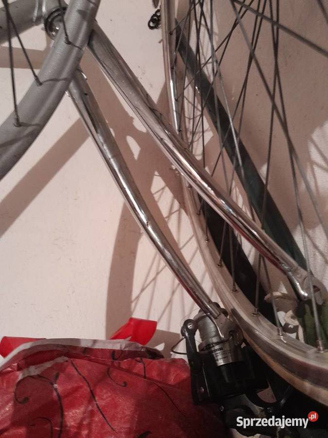 Rama do roweru szosowego z widelcem niklowanym łódzkie Modlna