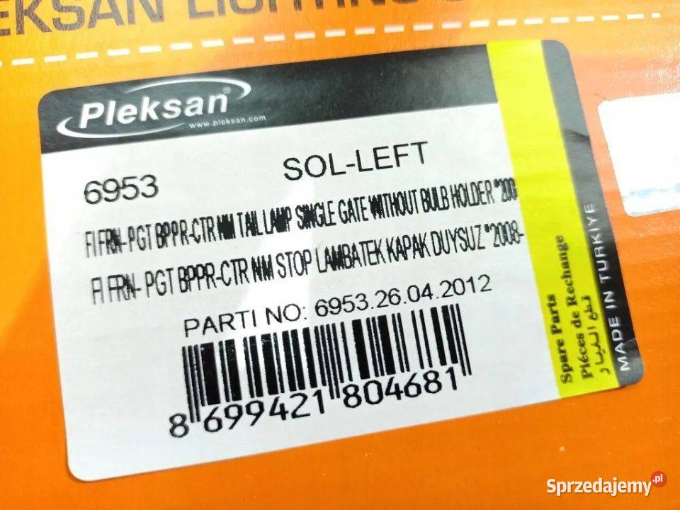 Fiat Fiorino 2007 LAMPA TYŁ TYLNA LEWA KLAPA Skarżysko-Kamienna