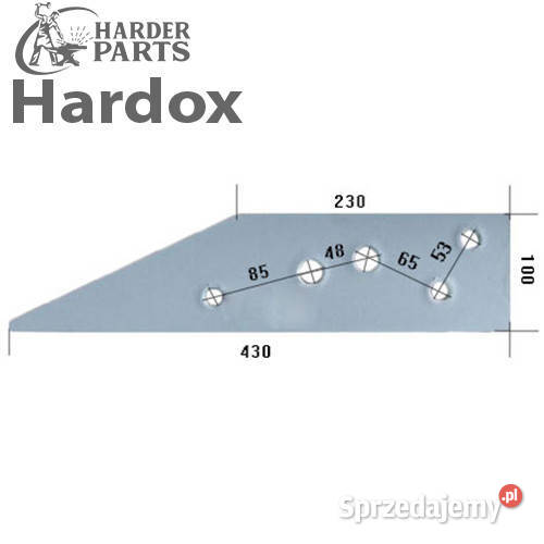 Płoza krótka HARDOX 110210P części do pługa Maszyny rolnicze Suwałki