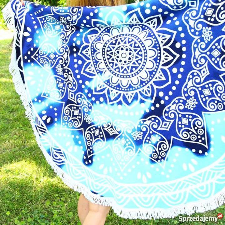 Ręcznik plażowy okrągły boho z frędzlami Poznań sprzedam