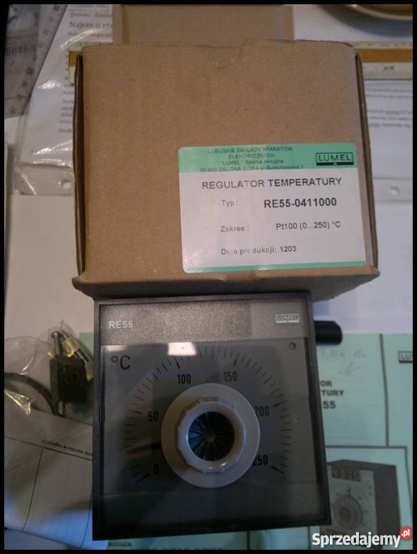Regulator temperatury re55 zakres 0250C Elektryka i akcesoria Dąbrowa Górnicza