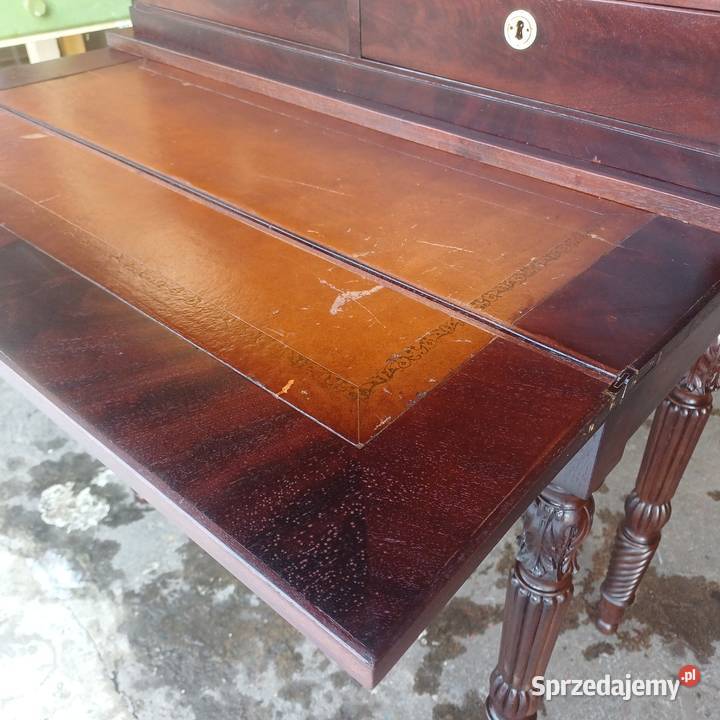 Orzechowe Biurko Sekretarzyk Biedermeier Suchorzew