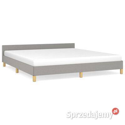 vidaXL Rama łóżka z zagłówkiem jasnoszara Warszawa