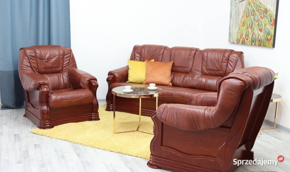 Unikalny komplet wypoczynkowy Aneta II Skóra Żory