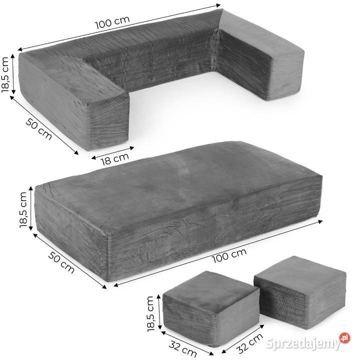 Sofa modułowa składana dzieci DIY 4 miękkie opolskie Smogorzów