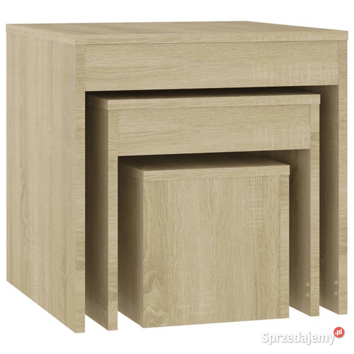 Stoliki wsuwane pod siebie 3 dąb sonoma WM808597 mazowieckie Warszawa